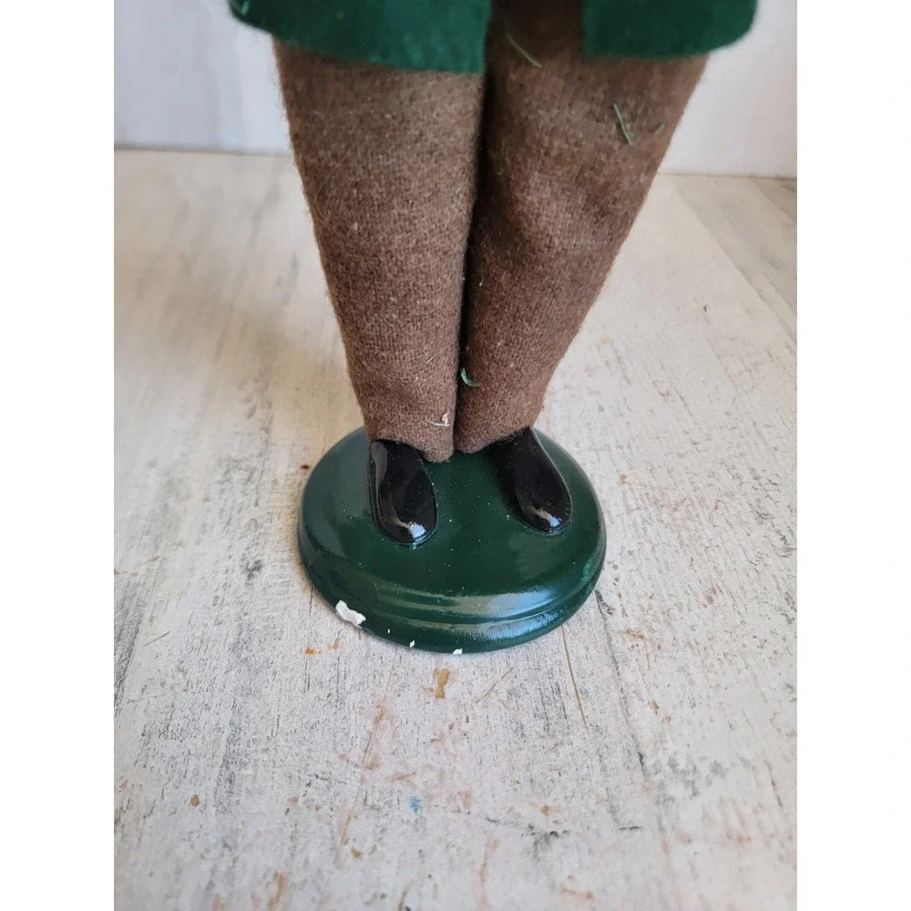 Byers choice Victorian man Caroler holding village house Xmas home decor